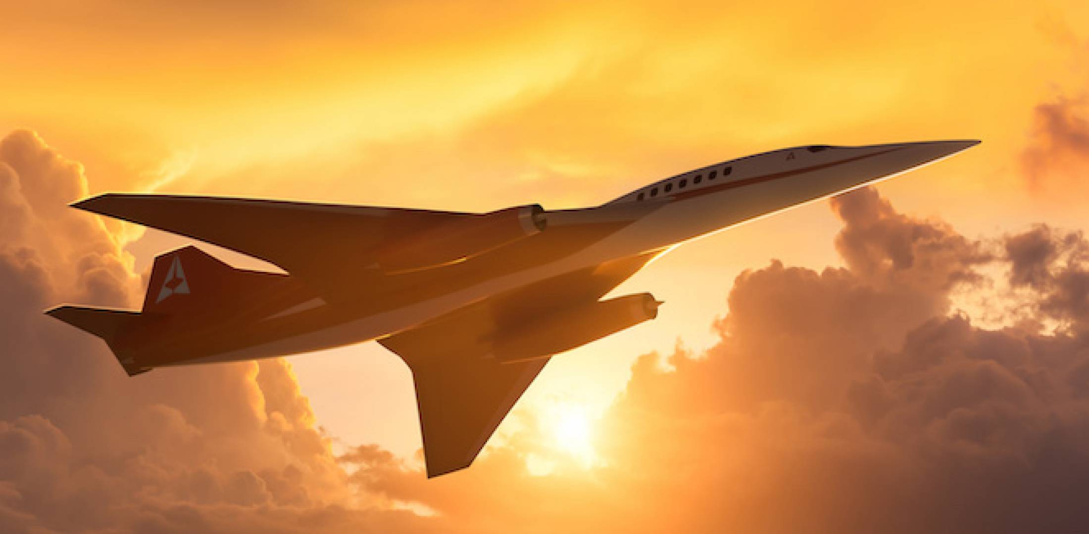 Digital rendering of Aerion's AS2 supersonic business jet shown in flight (Photo: Aerion)