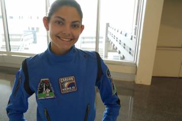 Alyssa Carson in Stephan/H flight suit