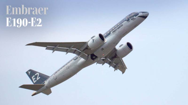 Embraer's E190-E2 Tech Shark Flies at Farnborough Airshow 2022