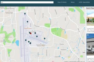 Aviation Property Network's interactive airport real estate map