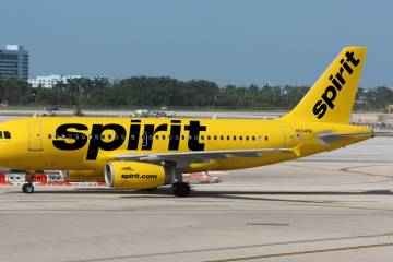Spirit Airlines Airbus A319 on taxiway